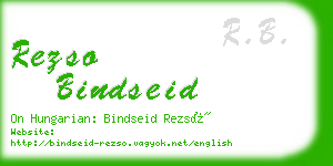 rezso bindseid business card